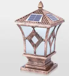 Открытый свет солнечной энергии открытый настенный светильник LED Post бытовой сад Водонепроницаемый свет