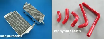 

aluminum alloy radiator+red silicone hose for Honda CR250R CR 250 2-STROKE 2005 - 2007 05 06 07