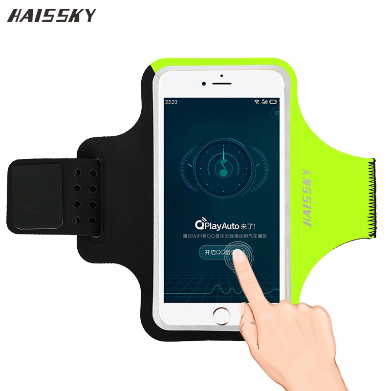 

HAISSKY Sport Armband Case For iPhone X Xs Max Xr 7 8 Plus Xiaomi Redmi Huawei P20 Lite Pro Touch Screen Running Arm Band