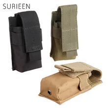 SURIEEN мини нейлоновая сумка тактическая M5 сумка для фонарика MOLLE клип подсумок для одного магазина пистолет кобура для охоты Жилет рюкзак