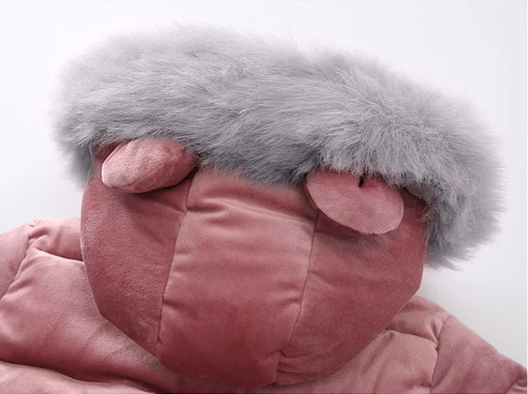 Jaqueta de Inverno das Crianças para Meninas de Pele com Capuz Nova Qualidade Engrossar Veludo Meninas Moda Jaquetas Outerwear 3-12yrs 2020 Boa 27 Mamãe e Bebê