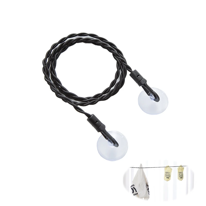 

2.5M Travel Clothesline Business Outdoor Camping Drying Tools Non-Slip Clothes Line Windbreak Slip Suction Cup Elastic Rope