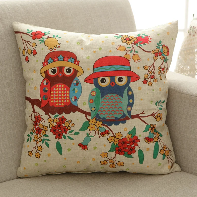 

Home Supplies Digital Printing Flower Cotton Linen Square Throw Pillow Case (without pillow Core)