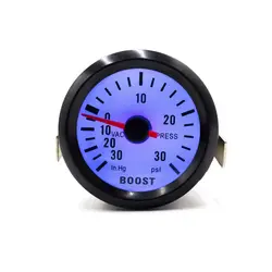 CNSPEED 2 "52 мм 12 В механический автомобильный турбо Boost Gauge-30 ~ 30PSI Черный Турбо Boost метр Синий светодиодный авто автомобильный Калибр метр YC100010