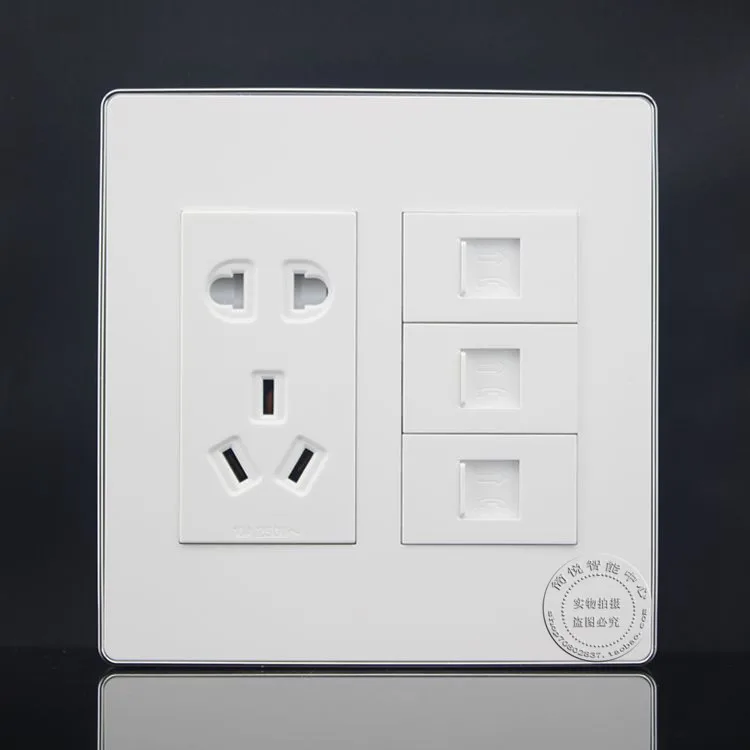 120MM Wall Plate One Ports USB Outlet Faceplate USB Data extension line Socket
