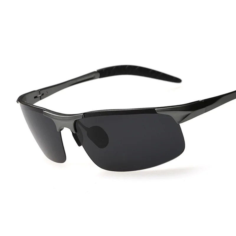 Men's Gray Lens Polarized Sunglasses Aluminum and Magnesium Frame