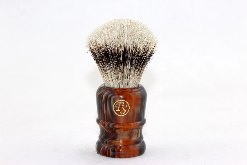 

"FS"-#SI24-AM26 & SI24-LA26, Silvertip badger Shaving Brush with Faux Gem Handle, Knot size 24mm+FREE STAND+FREE SHIPPING