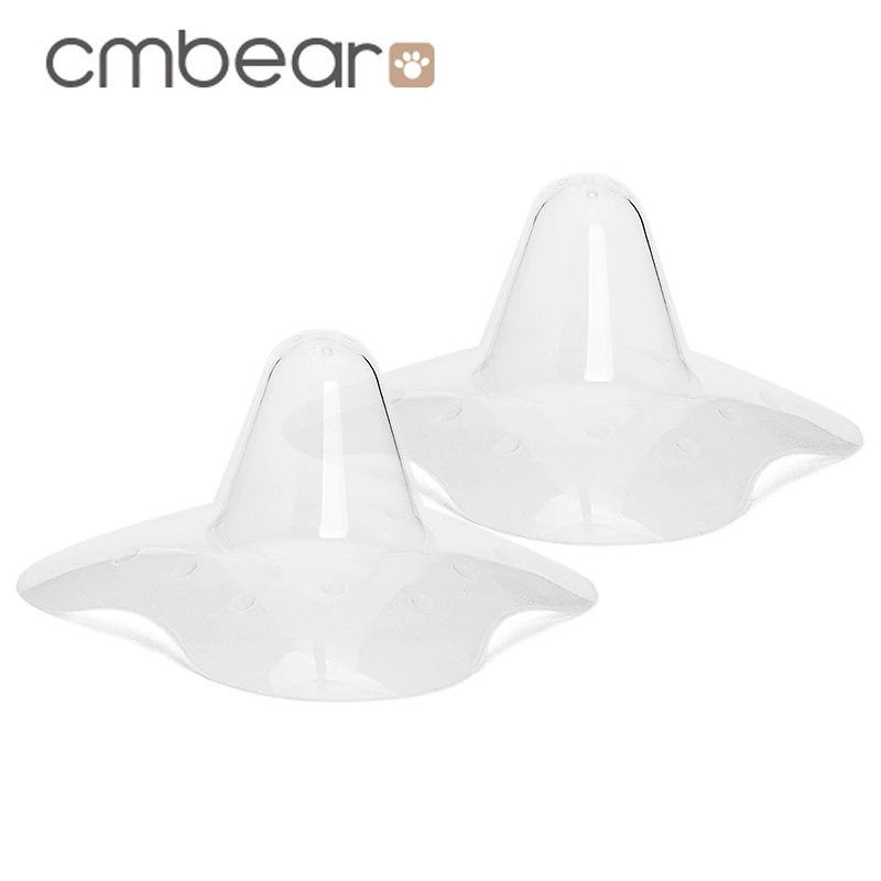 

Cmebar 2PCS Silicone Nipple Protectors Feeding Mothers Nipple Shields Protection Cover Breastfeeding Mother Milk Silicone Nipple