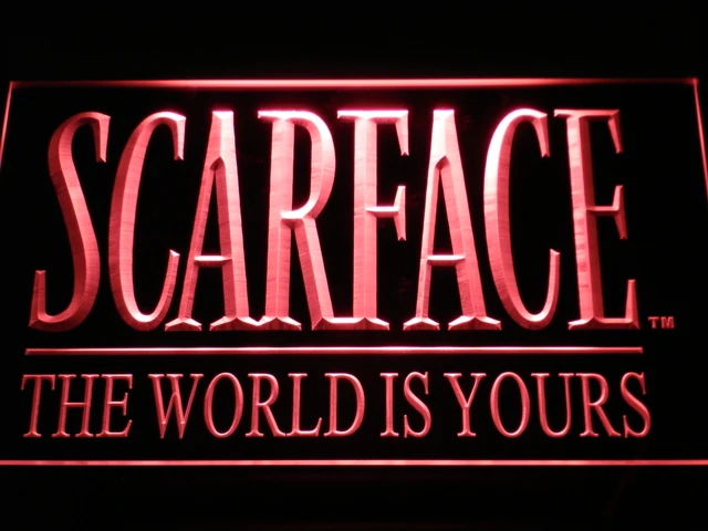 

c111 Scarface The World is Yours LED Neon Light Signs with On/Off Switch 20+ Colors 5 Sizes to choose