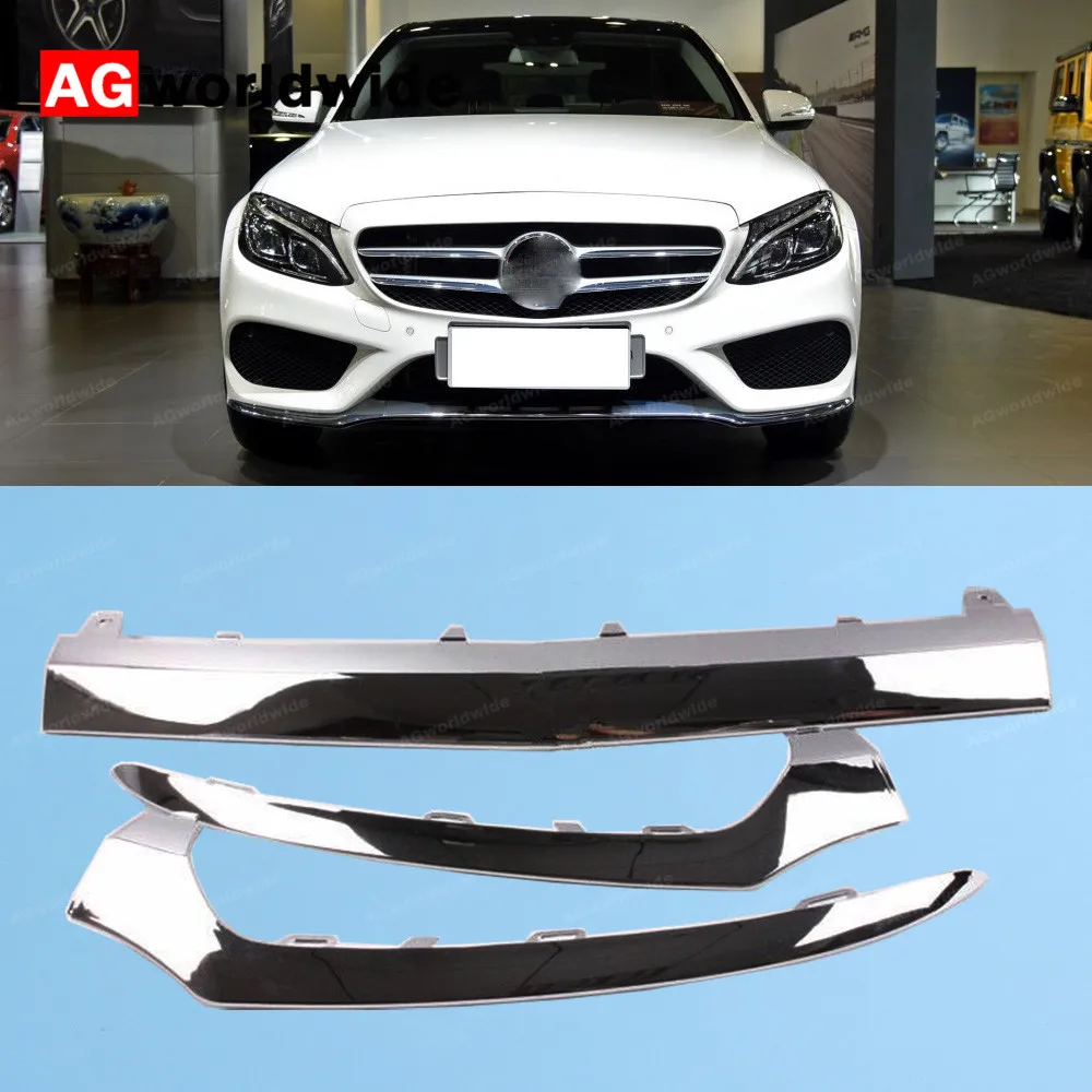 Nouveau OEM MERCEDES BENZ MB C W205 AMG Pare-chocs avant lèvre Inférieure Chrome Trim droit Nouveau OEM MERCEDES BENZ MB C W205 AMG Pare-chocs avant lèvre Inférieure Chrome Trim droit