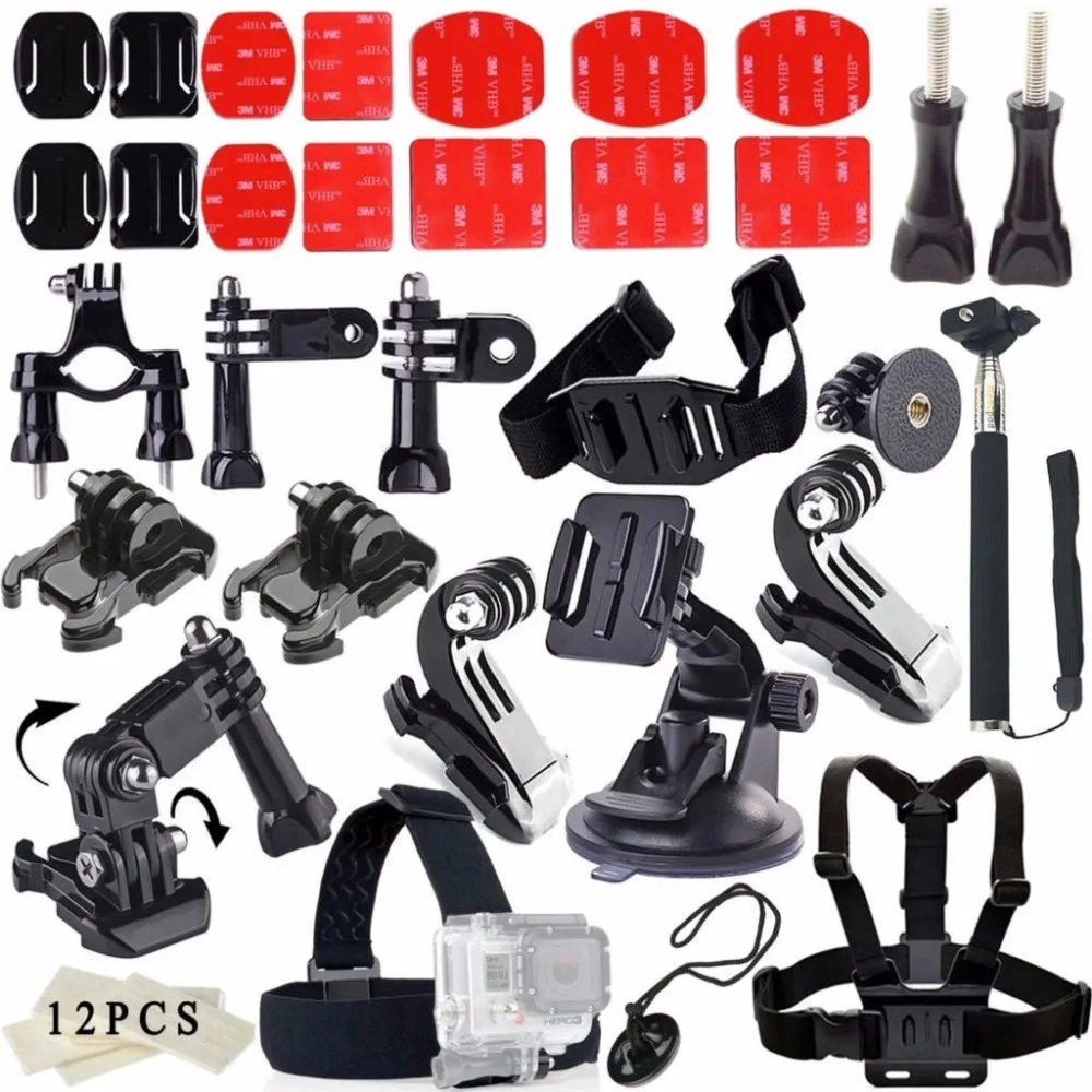 Gopro Accessories Set Chest Head Strap J shaped Buckle Mount Screws 3
