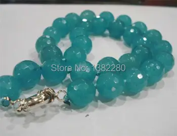 

Wholesale 8mm long Brazilian Amazon Faceted Round Beads Necklace 32" 2 pieces/lot jewelry ! JT5786