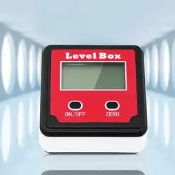 Новый 2 кнопки красный точность цифровой угломер и уровень водонепроницаемый уровень коробка цифровой угломер электронный уровень