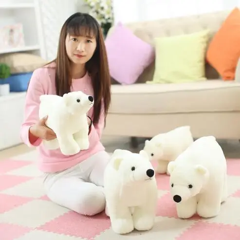1 шт. 20 см/25 см/35 см/45 см белый медведь мягкая плюшевая игрушка кукла