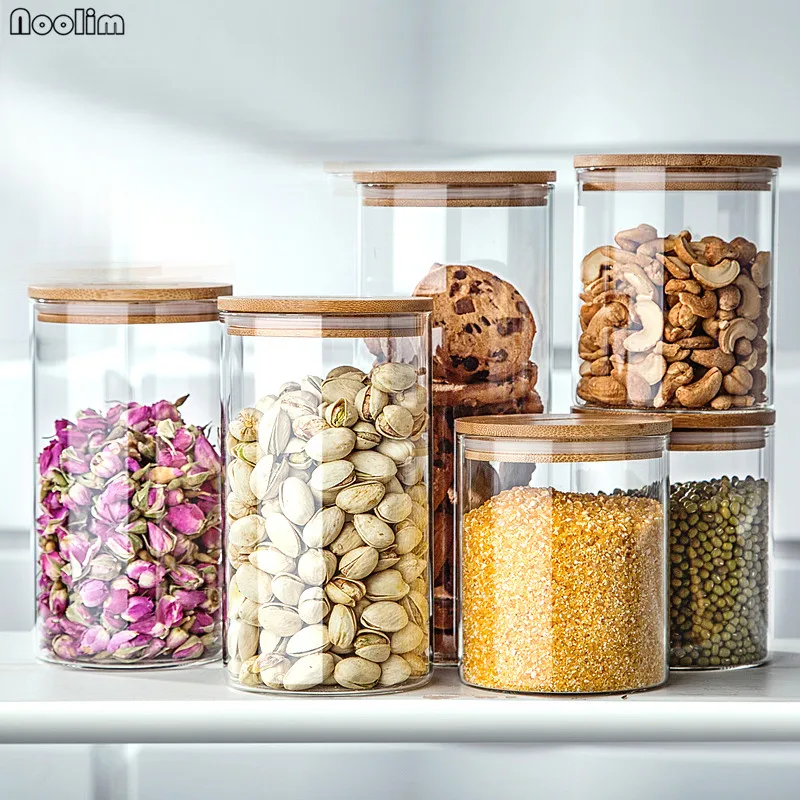 

NOOLIM Storage Bottle Kitchen Store Food Ingredient Store Nut Grain Candy Biscuit Refrigerator Classification Storage Jar