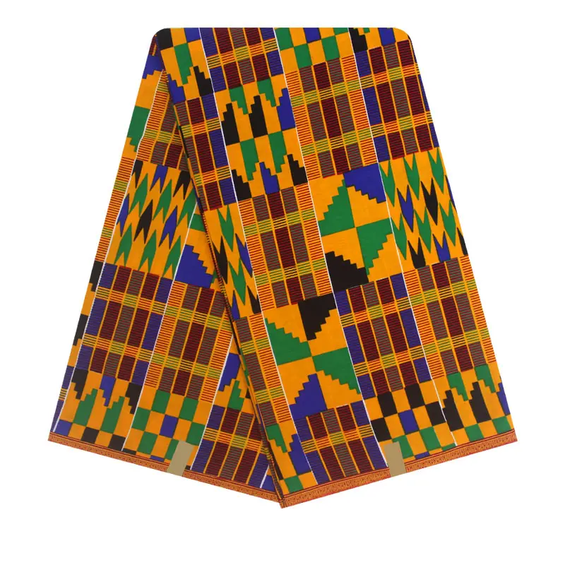 

High quality African Ankara Fabrics 6 Yards Latest Veritable Wax Hollandais Guaranteed Real Dutch Wax For Women Dresses SP080