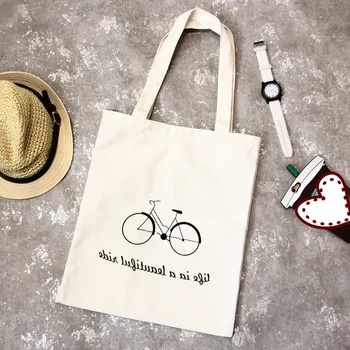 

Bags for Women 2018 Simple Casual Totes Canvas Handbags Shopping School Bag Solid Letter Print Package Bags with Zipper Pocket