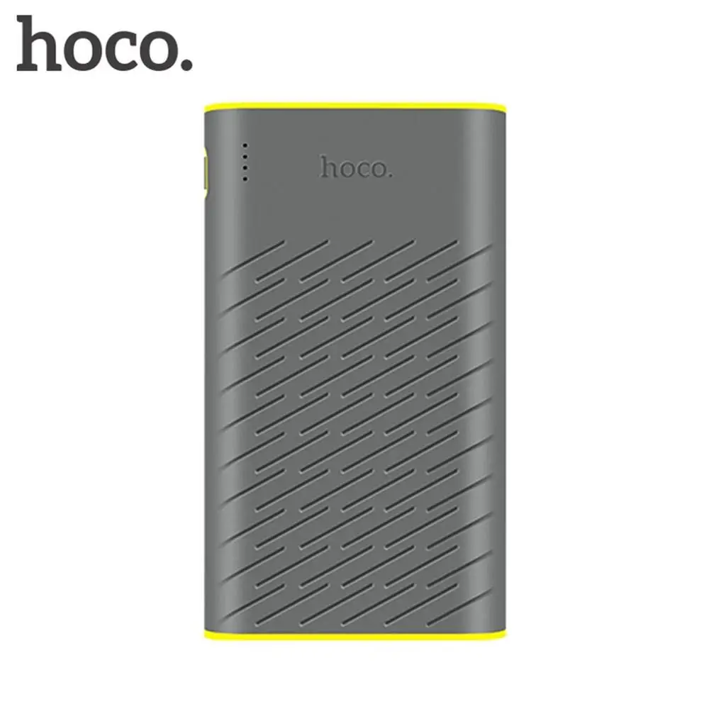 HOCO power Bank 20000mah портативный 18650 power bank Мобильный телефон power bank 20000 mAh быстрая зарядка внешний аккумулятор - Цвет: Серый