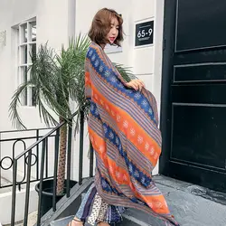 Солнцезащитное пляжное полотенце универсальный шарф из хлопка и льна большой платок в этническом стиле foulard cheveux echarpes femme 2019 fulares de mujer