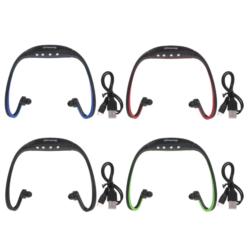 

OOTDTY BS17 Bluetooth Headset Music Sports Headphone TF Slot FM Radio Driving Running