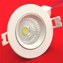 Cob-светодиоды с регулируемой яркостью 15 Вт AC 110 В 220 В затемняющий Встраиваемый светодиодный светильник с Epistar COB чип теплый белый холодный белый
