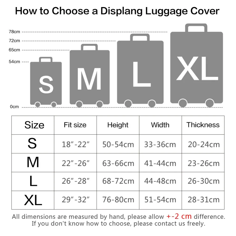 Dispalang Case On Suitcase Travel On Road Luggage Protective Covers For 18~30 Inch Cases Cherry blossoms Women Waterproof Cover