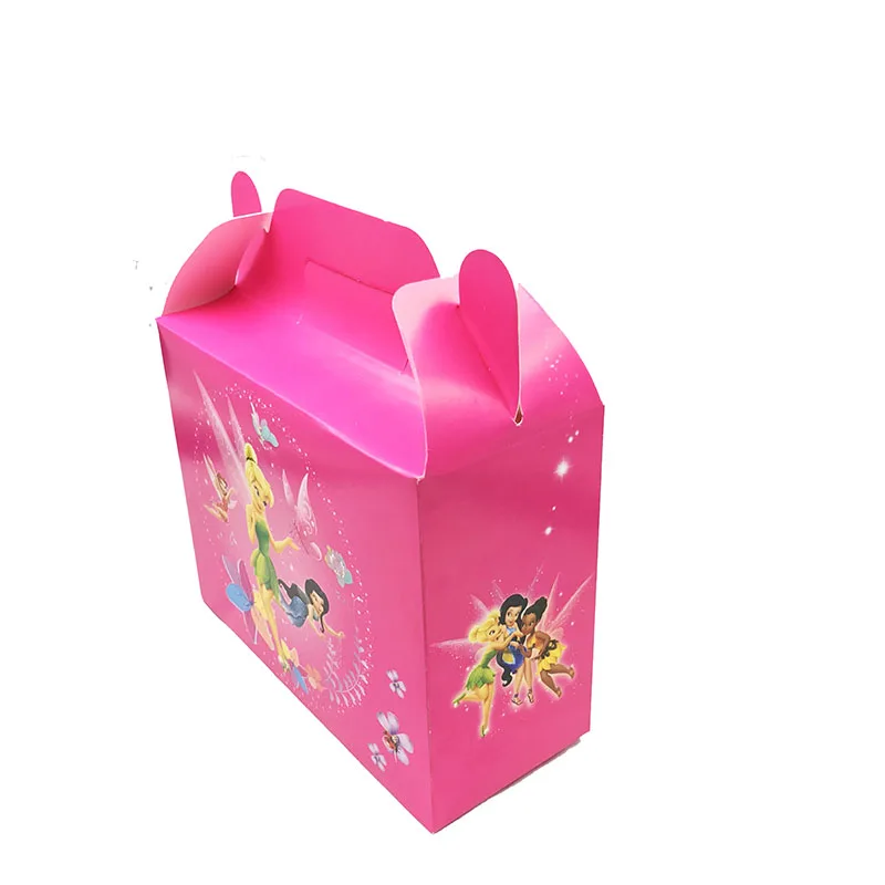 

12pcs/lot TinkerBell theme rectangular candy boxes TinkerBell gift boxes TinkerBell theme birthday party decorations