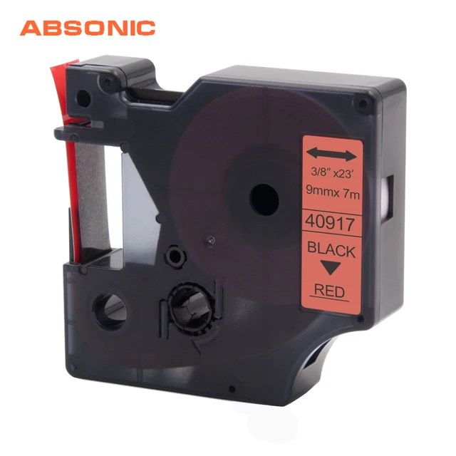 Best Price Absonic 9mm Black on Red Dymo D1 40917 Label Maker Tapes Cassette Compatible For Dymo D1 160 210D 280 360D 420P Printer Ribbon Best Price Absonic 9mm Black on Red Dymo D1 40917 Label Maker Tapes Cassette Compatible For Dymo D1 160 210D 280 360D 420P Printer Ribbon