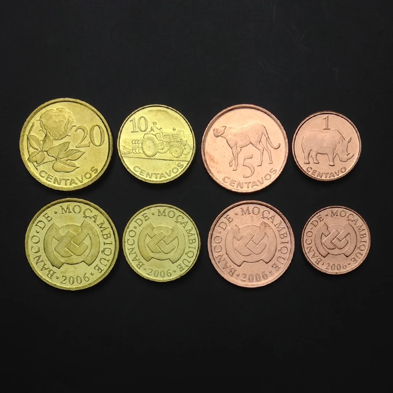 

Mozambique 4pieces/ Set UNC original Coin Not circulated 2006 year