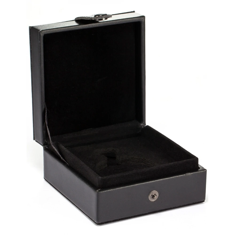 Luxury Synthetic PU Black Square Leather Box Pocket Watch EVA ECO