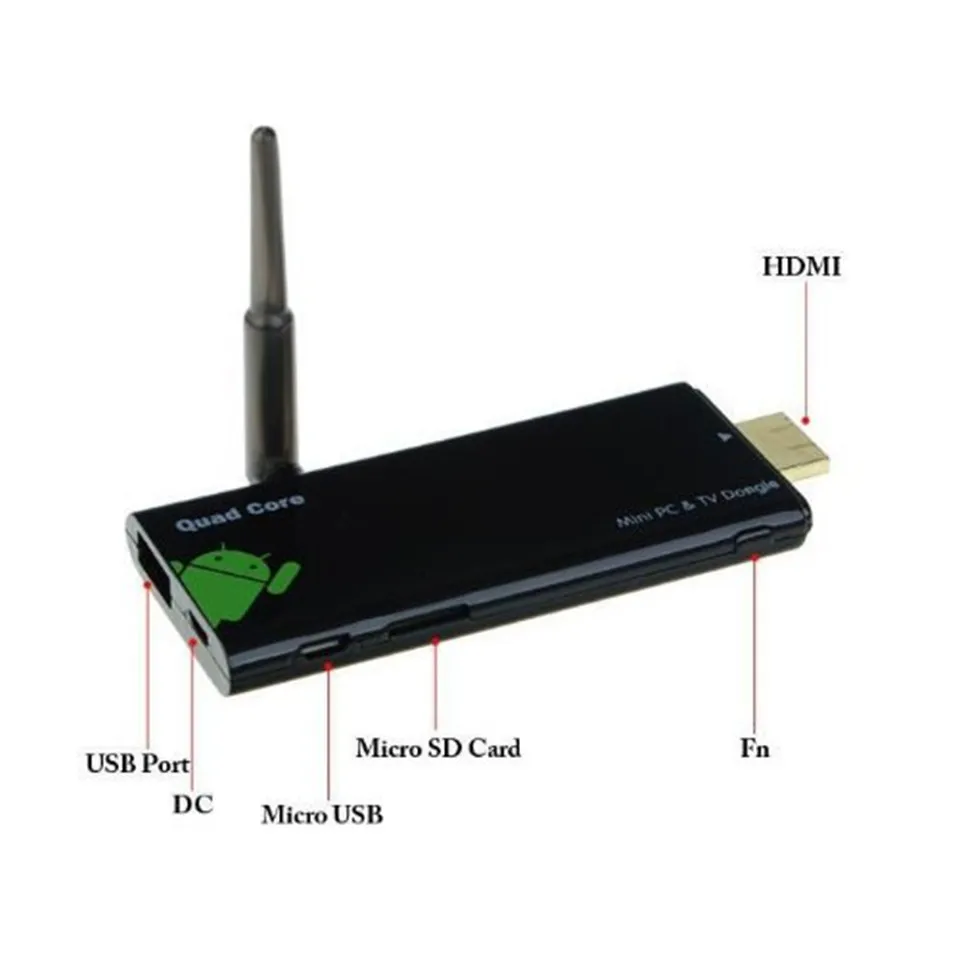 ТВ ключ CX919 четырехъядерный rockchip rk3188 t 2 ГБ 8 CX 919 внешняя антенна Мини ПК Android 4.4.2 Kitkat
