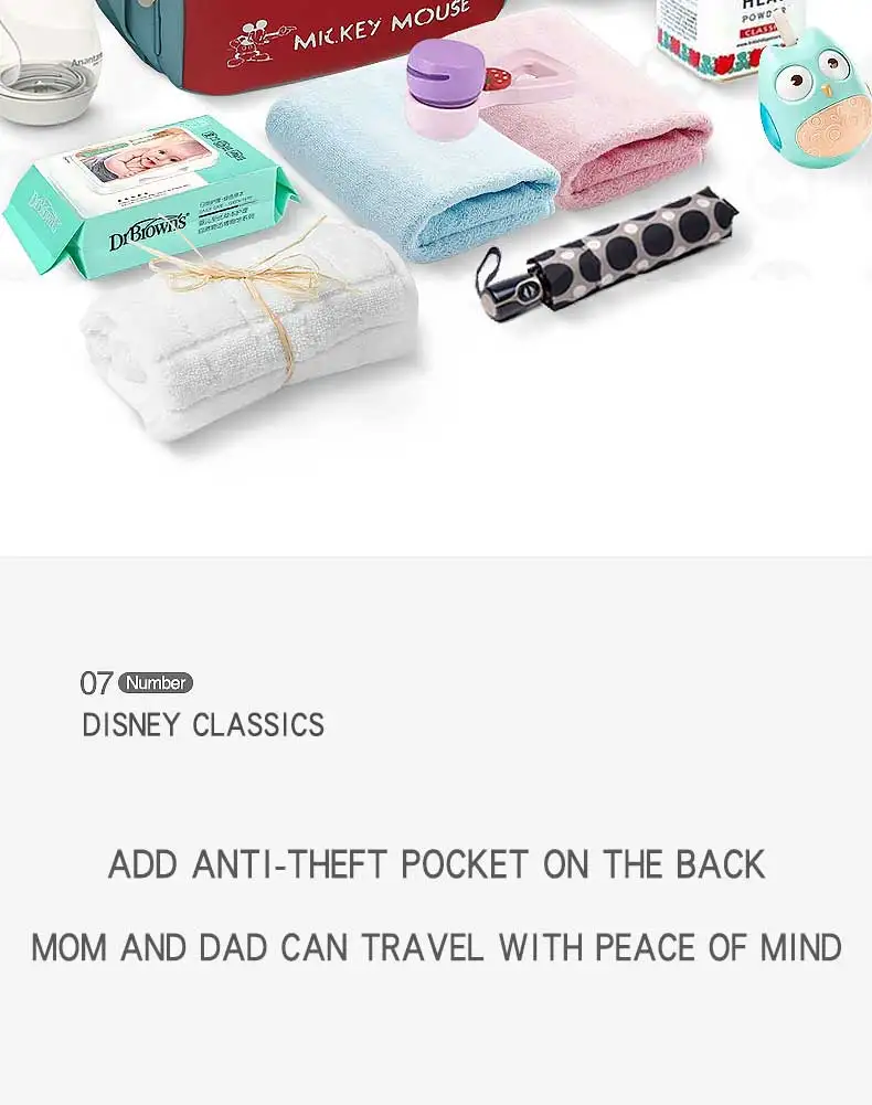Сумка для беременных из искусственной кожи disney, сумки для подгузников для мам, Большая вместительная детская сумка, рюкзак для путешествий, дизайнерская сумка для подгузников для ухода за ребенком