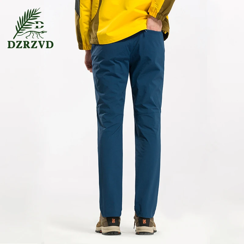 Dzrzvd verano al aire libre Pantalones de senderismo primavera hombres deportes elástico Softshell splicing transpirable camping senderismo secado rápido Pantalones
