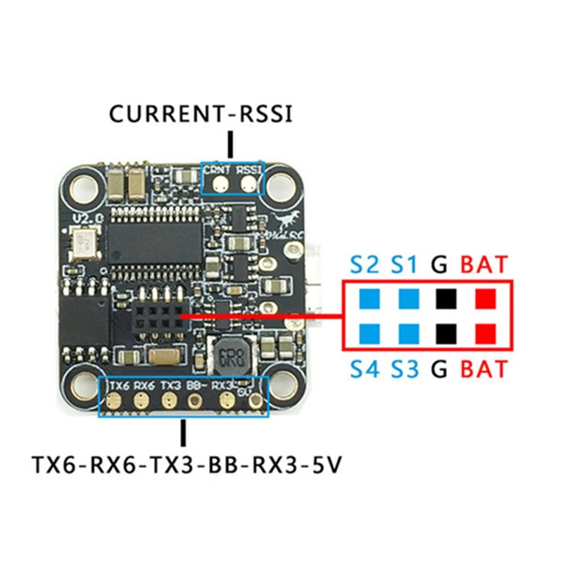 Контроллер полета HGLRC XJB F428 Micro F4 AIO OSD BEC STM32F405RGT6 20x20 мм и 28A Blhel_S BB2 2 4S 4 в 1 ESC для