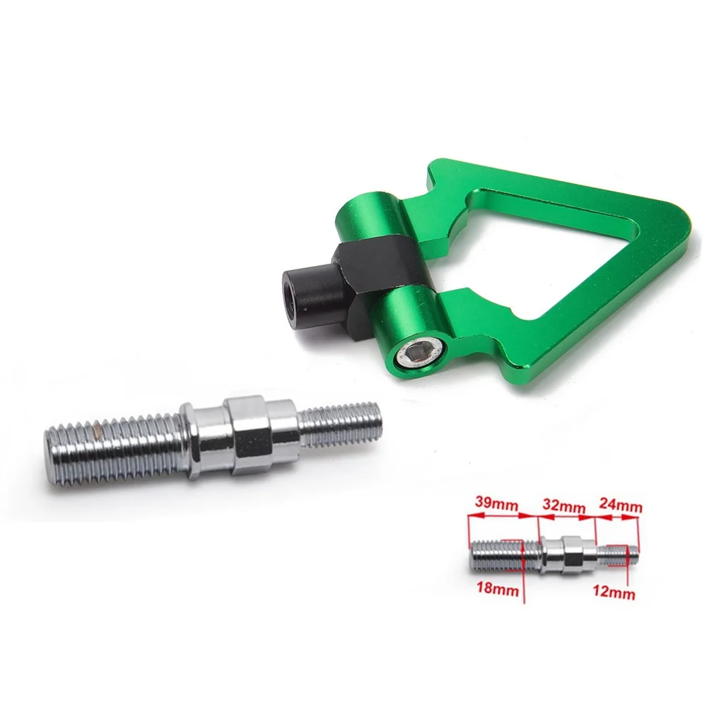 Зеленый Япония модели гоночный автомобиль винт алюминиевый CNC буксировочный крюк JDM гонка для Honda Toyota EP-RTH001 - Название цвета: Зеленый