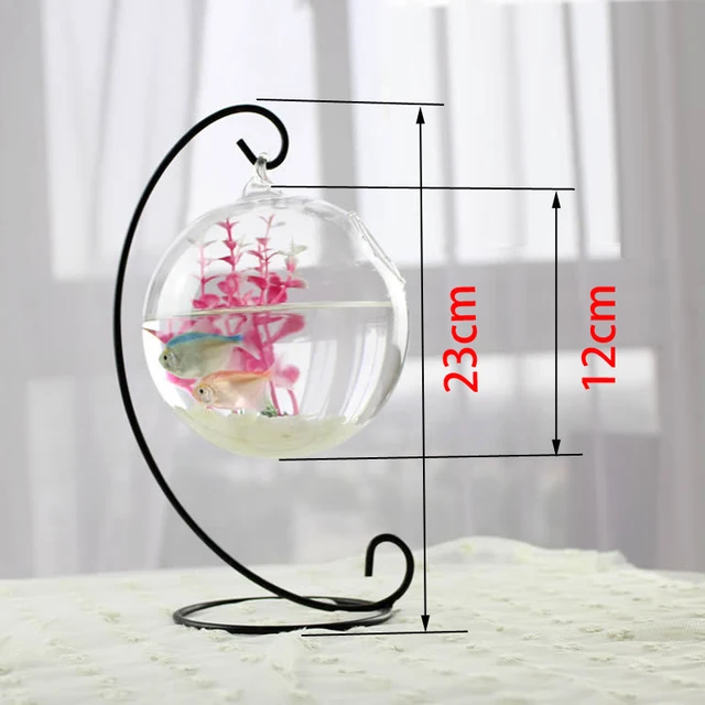Jelas Bulat Gantung Kaca Vas Botol Terarium Kaca Mini Akuarium