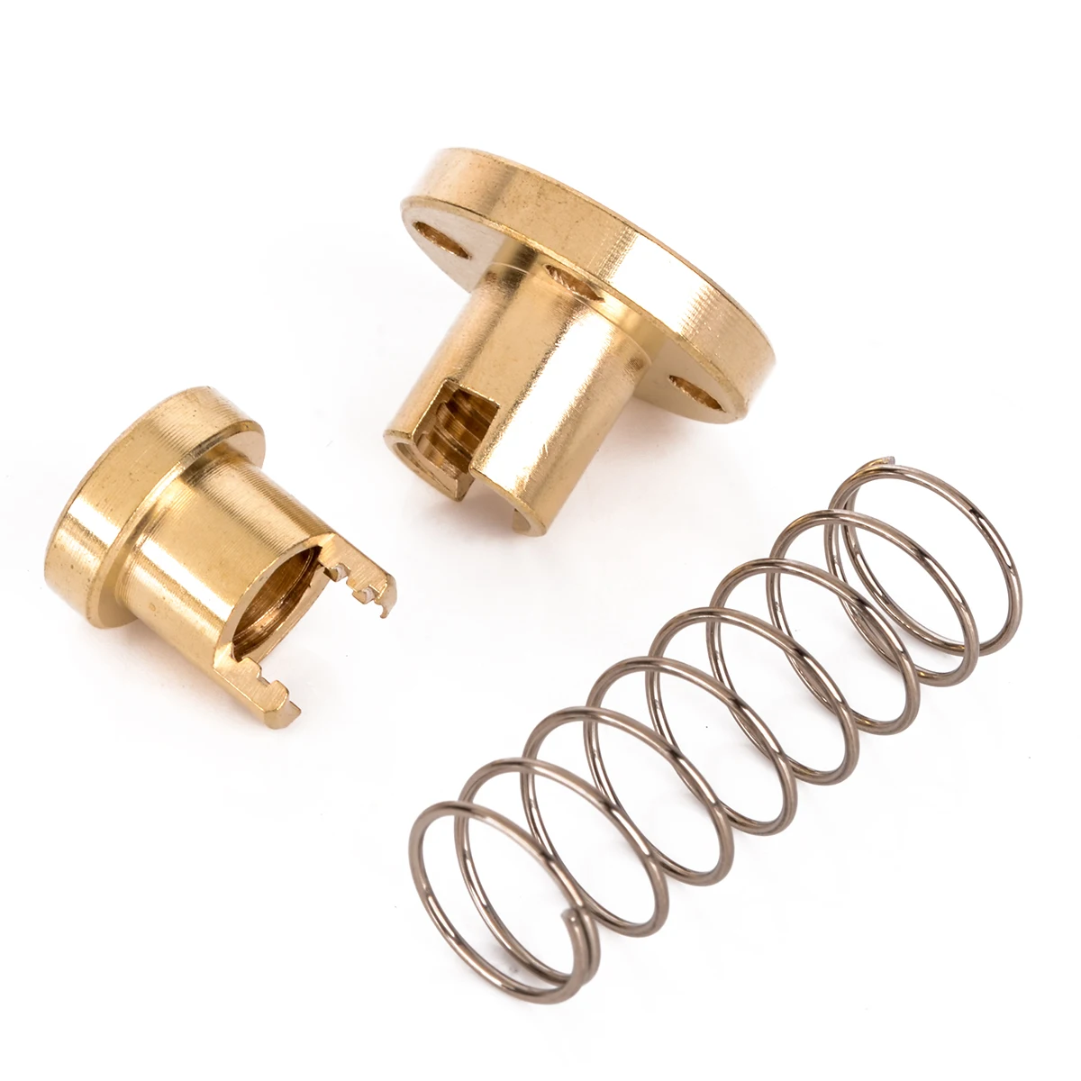 1 Set T8 Anti Backlash Nut Mayitr Spring Loaded Nut 50*22*14mm For 2mm Acme Threaded Rod Lead Screws High Quality