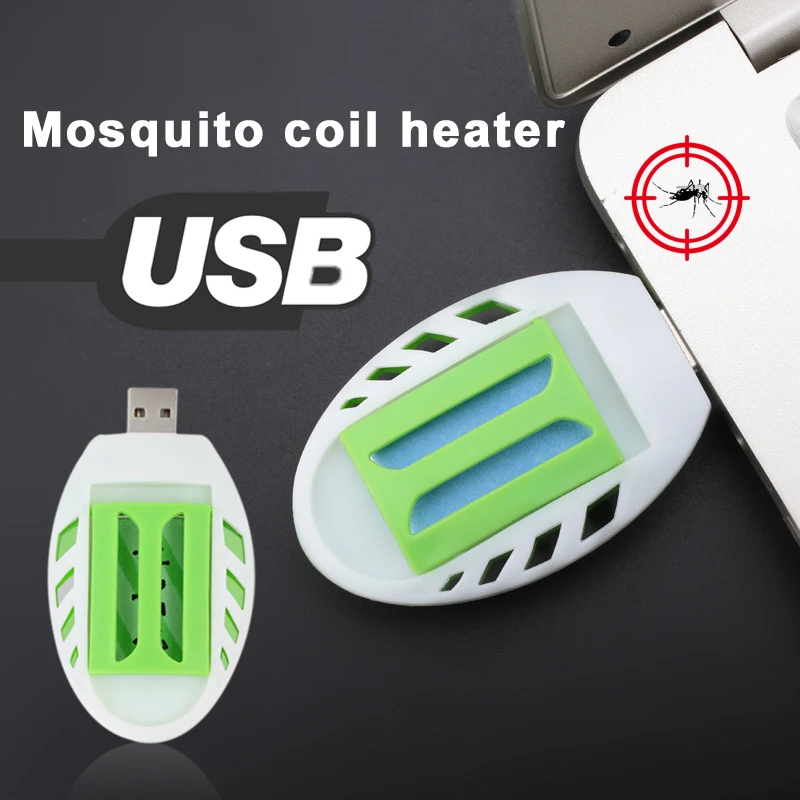 Электрический Отпугиватель комаров летний USB зеленый + белый пластиковый