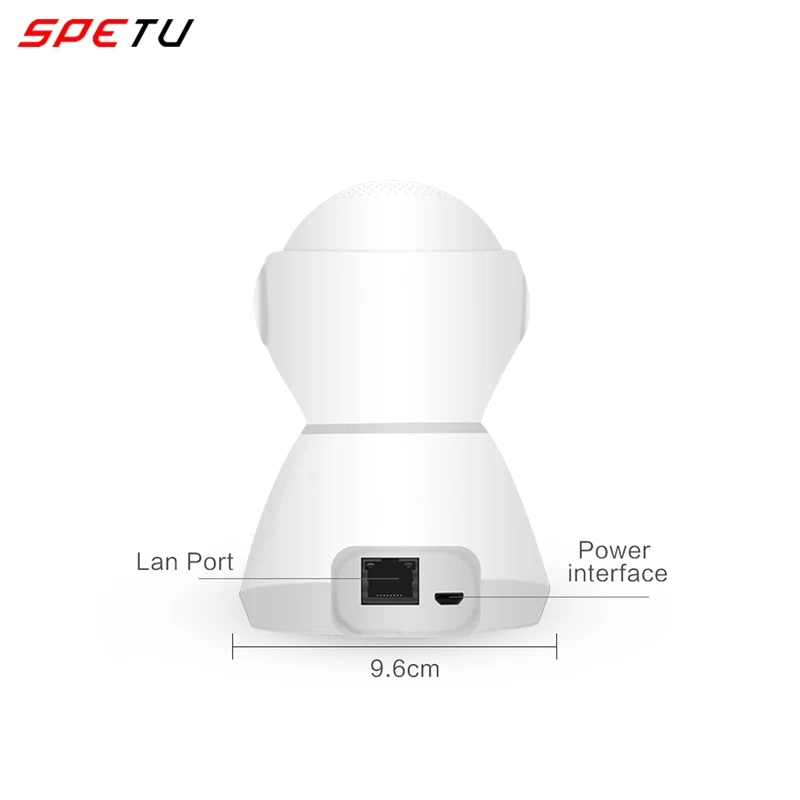 Spetu Smart Camera 2MP IP Camera Camcorder 360 Angle Panoramic Wireless HD 1080P Home Infrared Night Vision CCTV WiFi Camera