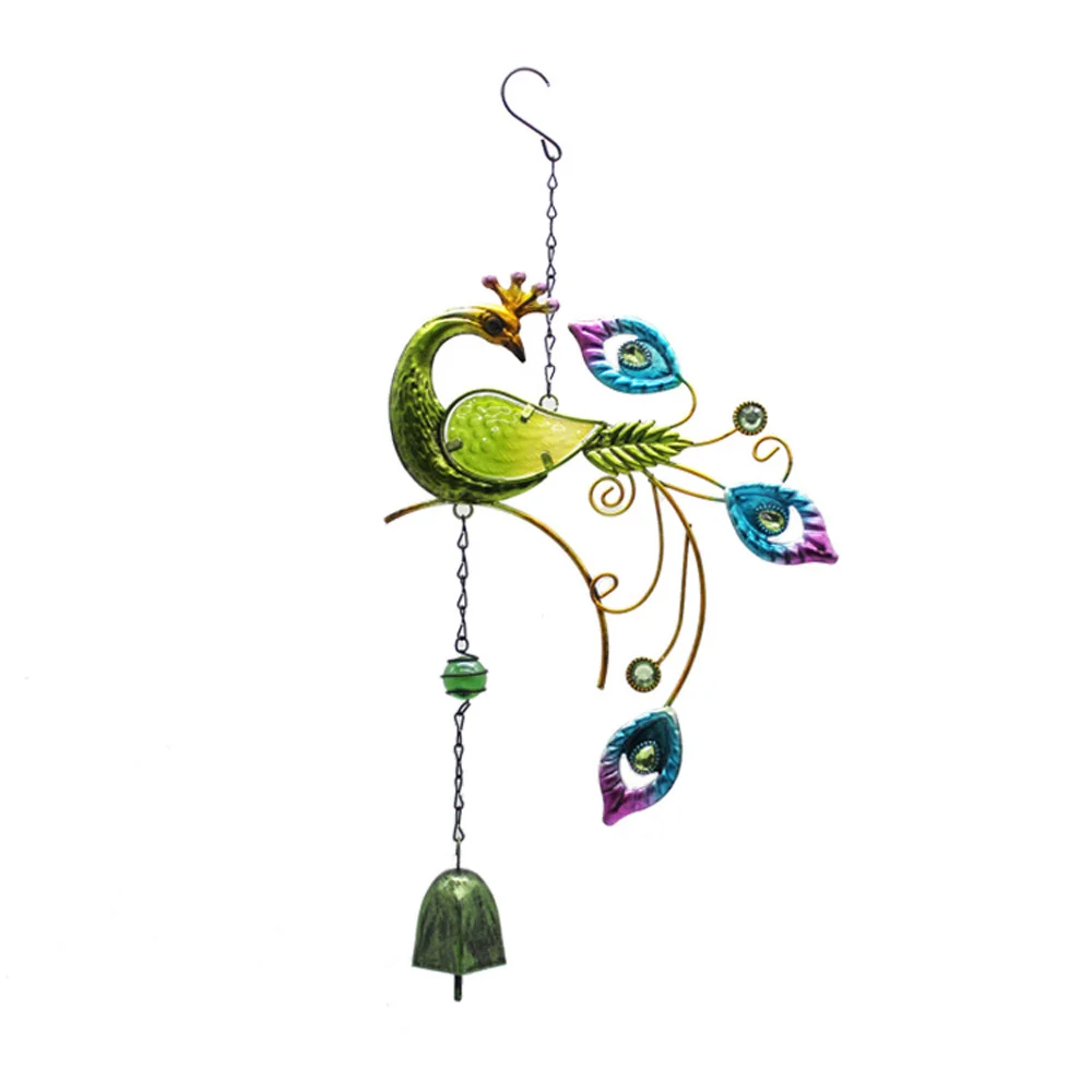 Pavo Real colgante adorno decoración del hogar jardín viento Chime patio accesorios exhibición al aire libre artesanía colorida