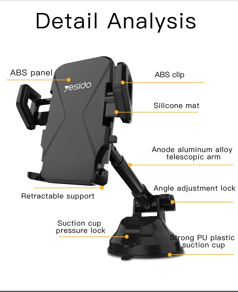 Gravity Car Phone Holder Windshield Sucker Car Mount Holder (16)