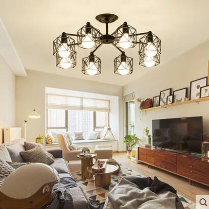 

Living room lamp American modern minimalist ceiling lamp bedroom room warm lamp creative circular restaurant atmospheric light