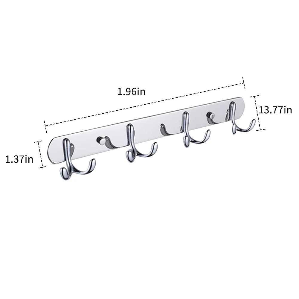 3-6 вешалок, вешалка для одежды, полотенец, вешалка для одежды, вешалка для одежды, настенное крепление, вешалка для крючков из нержавеющей стали, вешалка для ванной, кухни, спальни