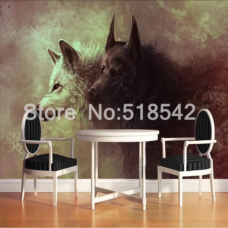 Пользовательские 3D плакат фото обои Тотем волка дикий Настенная живопись Современная Гостиная исследование Спальня Задний план росписи обоев