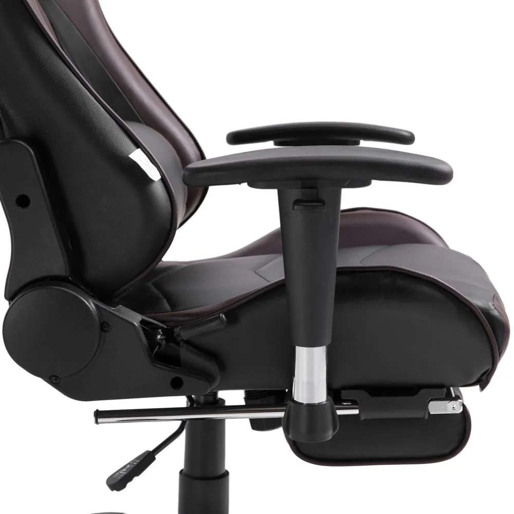  Ergonomic Reclining Racing Chair With Armrest Comfortable Executive Computer Chair Revolving Gaming