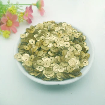 

50g(4000pcs) 6mm Cup Round Sequin Paillettes Sewing Decoration DIY Costume Matte Gold Dull Spangles