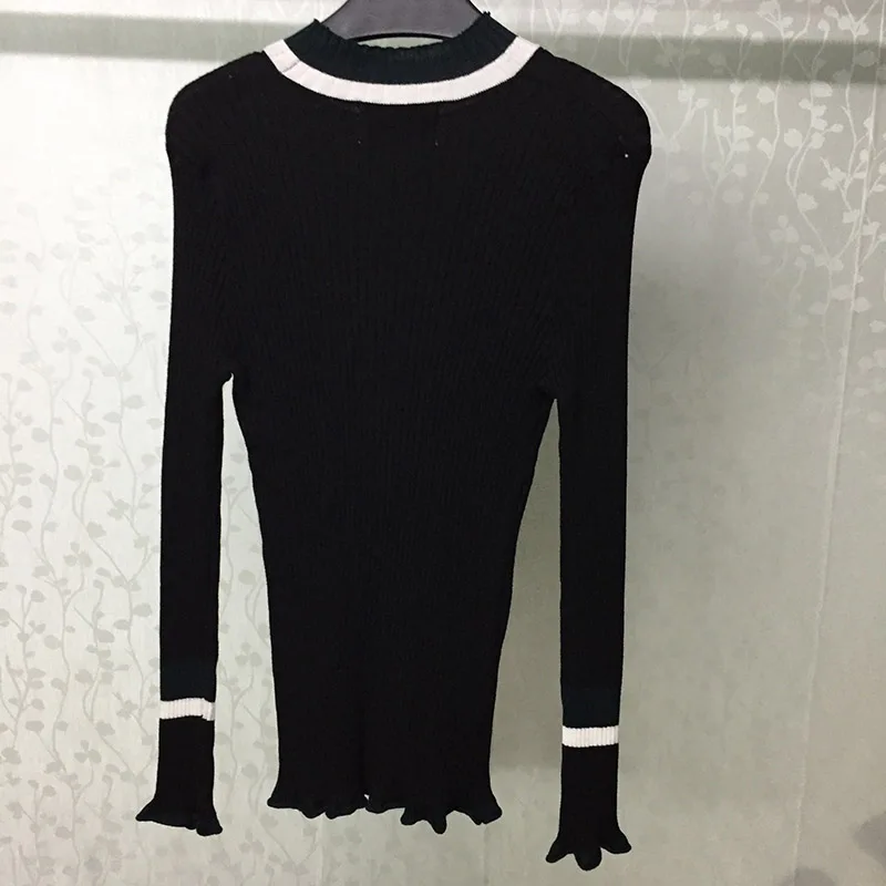 Sweater Women Casual Autumn Long Sleeve Kint Sweater Black Slim Female Sweater Pullovers Sweater Women Casual Autumn Long Sleeve Kint Sweater Black Slim Female Sweater Pullovers