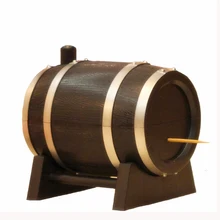 Творческий Вино Баррель Пластик автоматическая коробка зубочисткой контейнер Диспенсер держатель Д. А