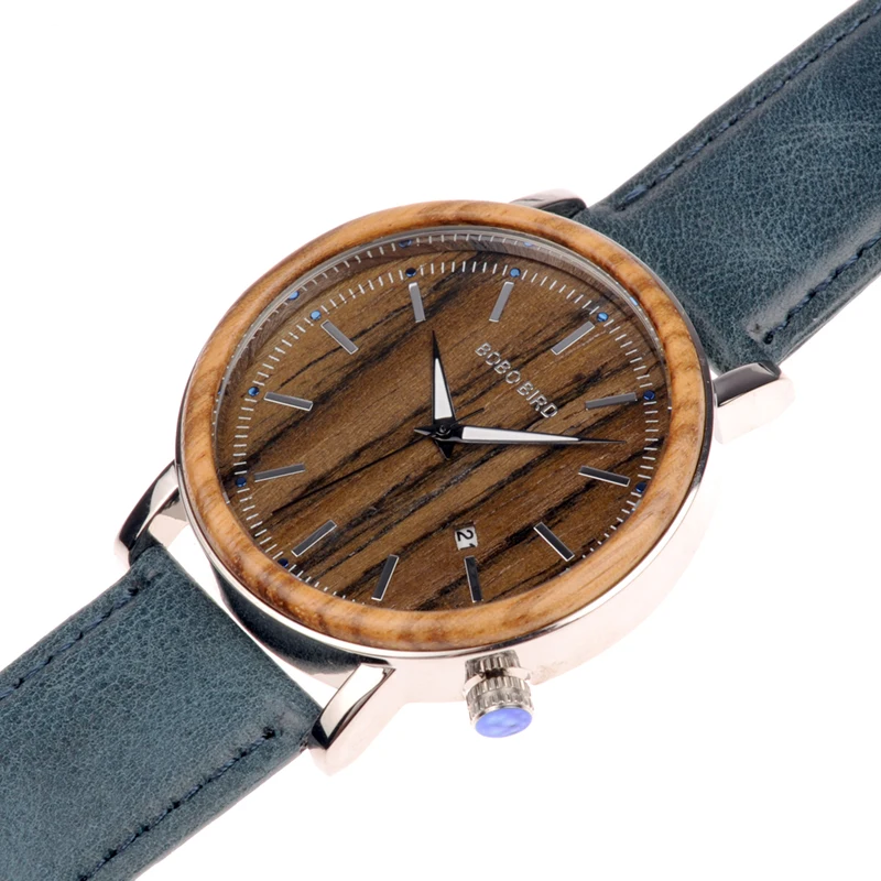 BOBO BIRD L-O27 Japan Movt Quartz Watch Stainless Steel Back Watches Men Wrist Wooden Ring Wholesale Relojes Hombre