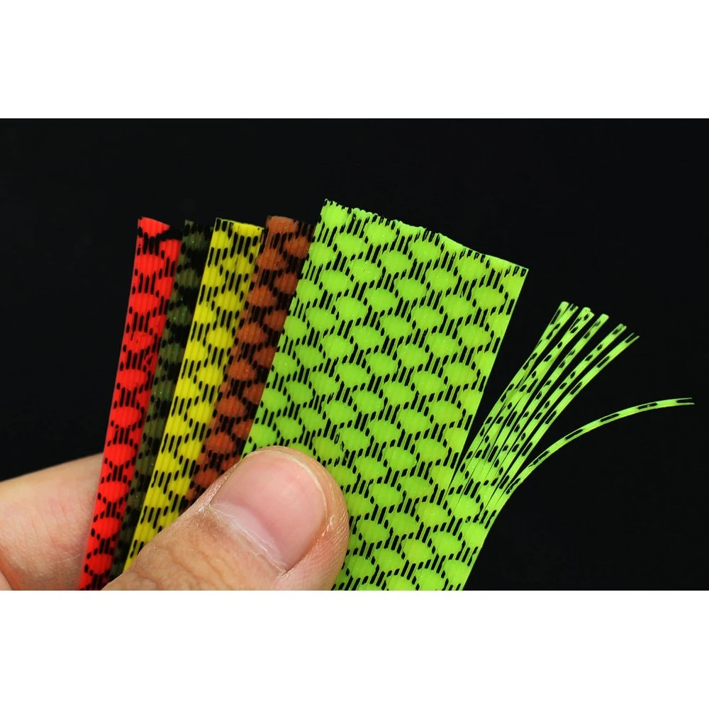 5colors Grizzly Barred Round Rubber Leg//Silicone Leg Fly Fishing Tying Materials